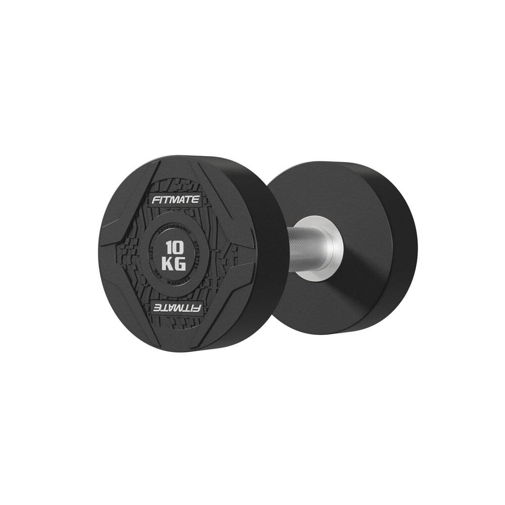 Fitmate Rubber Round Dumbbell 10kg