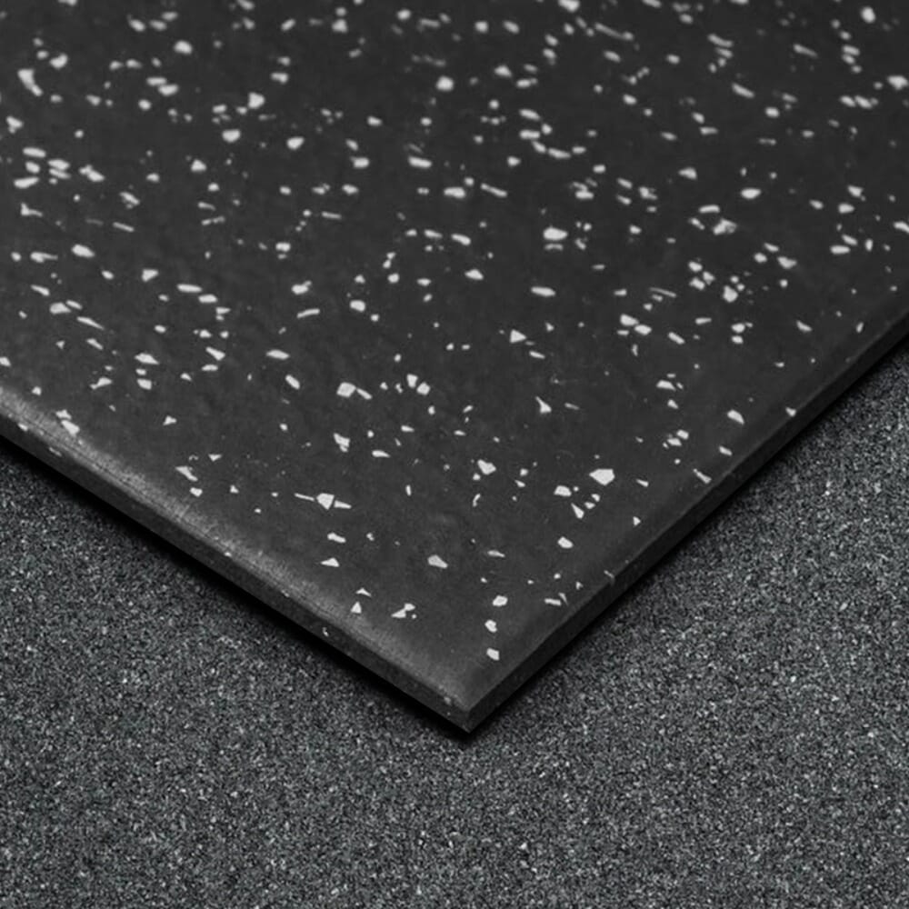 Fitmate Rubber Gym Floor  Speckled White 20mm | 100x100cm