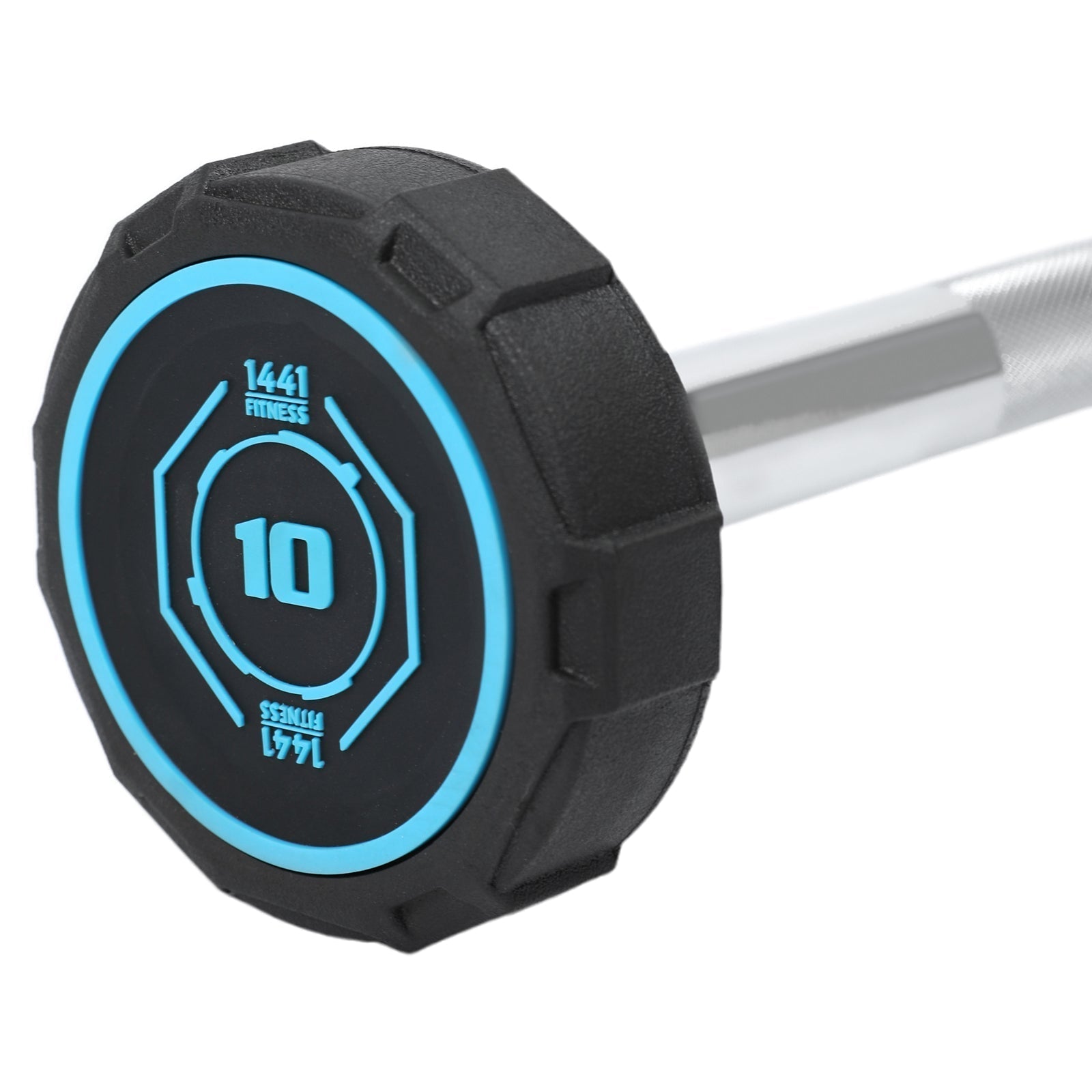 1441 Fitness Fixed Straight PU Barbell Set with Rack - 10 Kg to 50 Kg - Bundle Offer