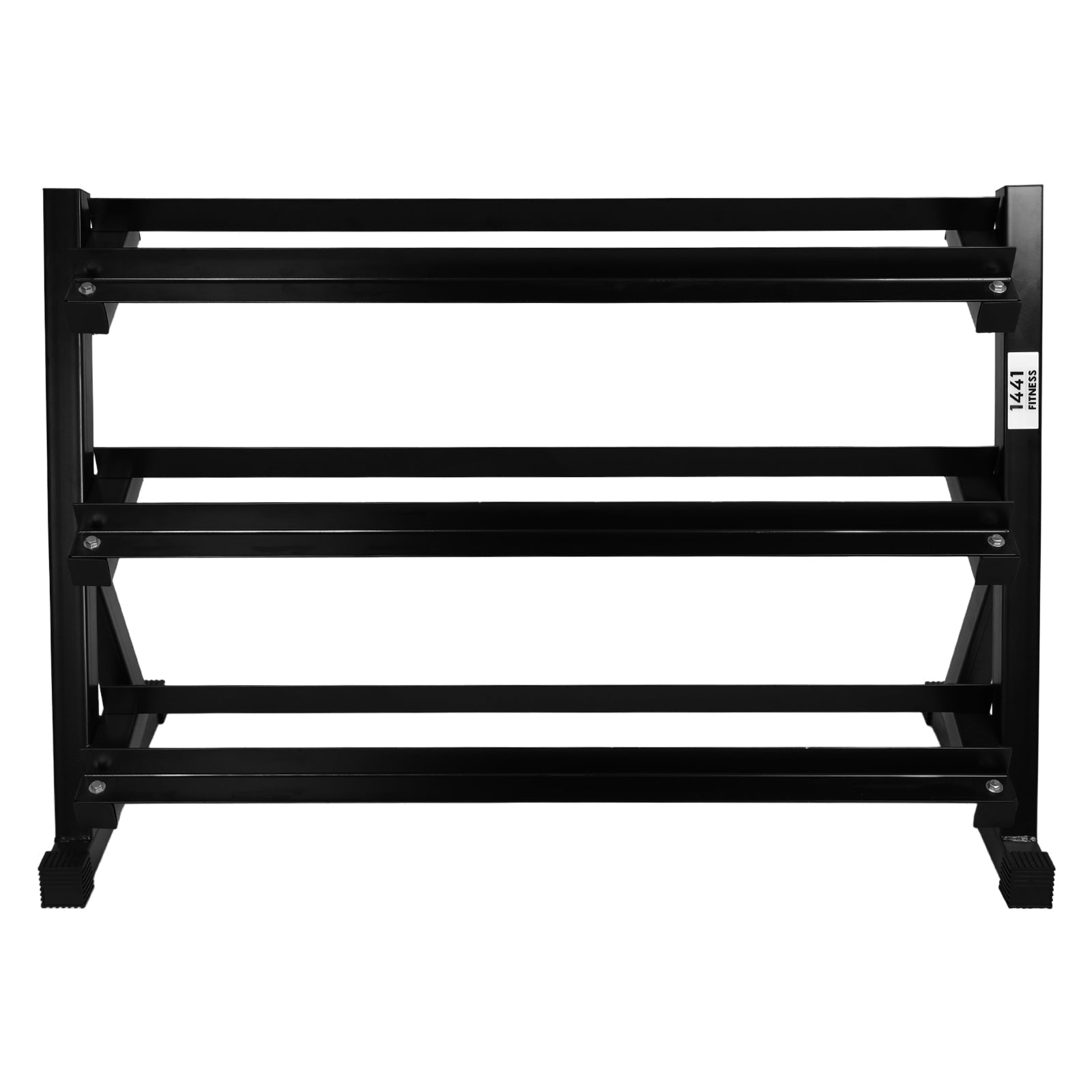 1441 Fitness PU Round Dumbbell Set 2.5 KG to 20 KG with 3 Tier Rack