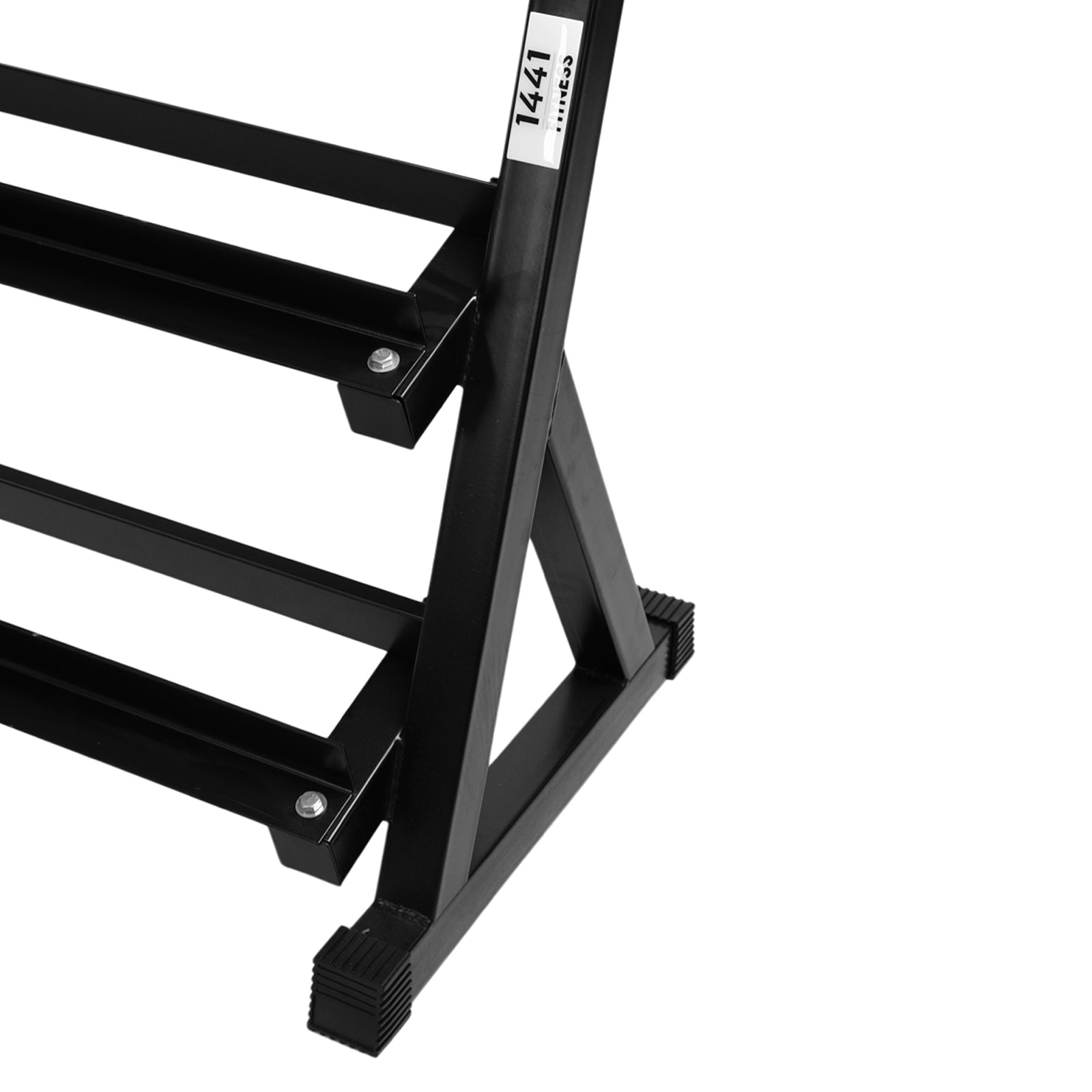 1441 Fitness PU Round Dumbbell Set 2.5 KG to 20 KG with 3 Tier Rack
