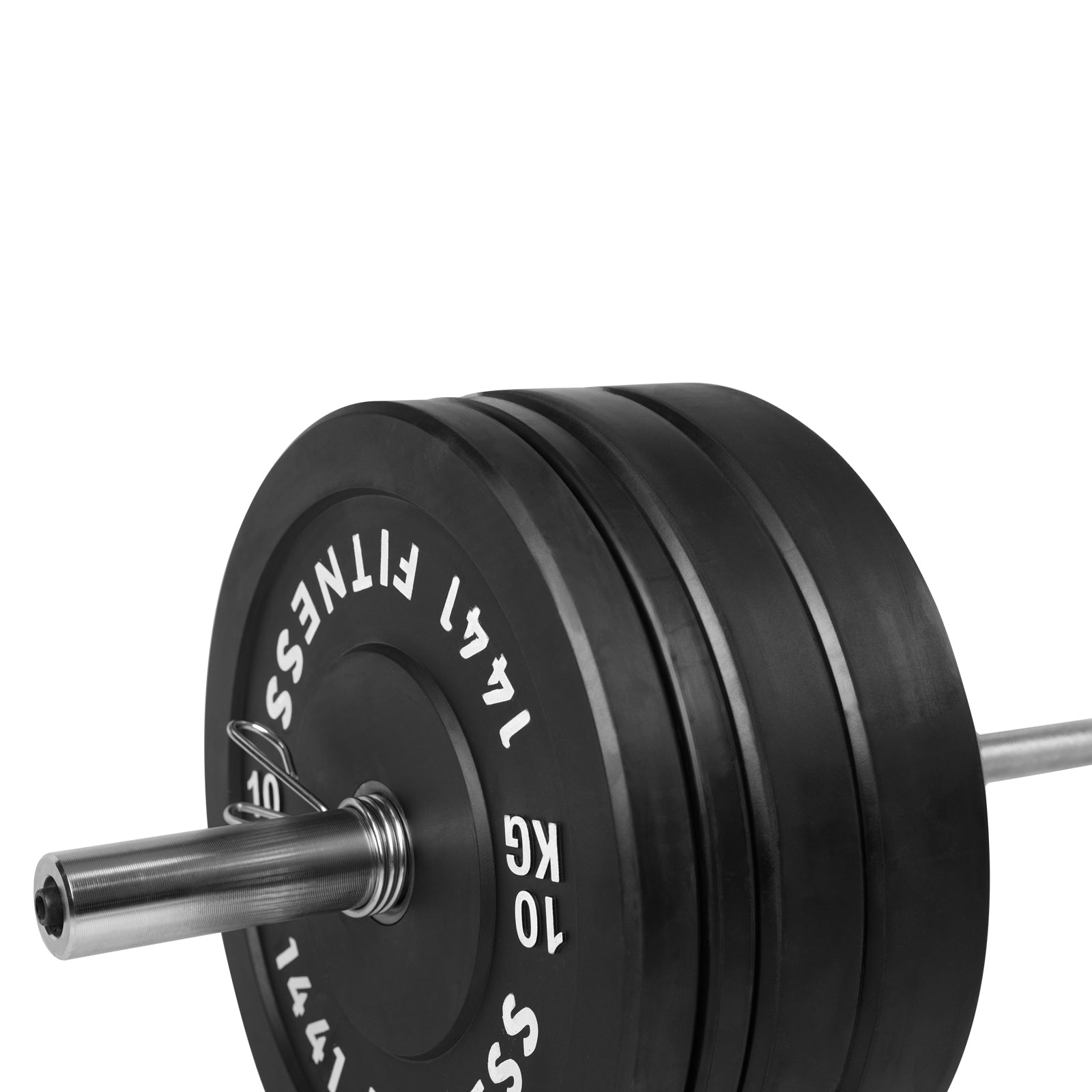 1441 Fitness Black Bumper Plates with 7 Ft Olympic Bar - 100 Kg Set - Bundle Offer