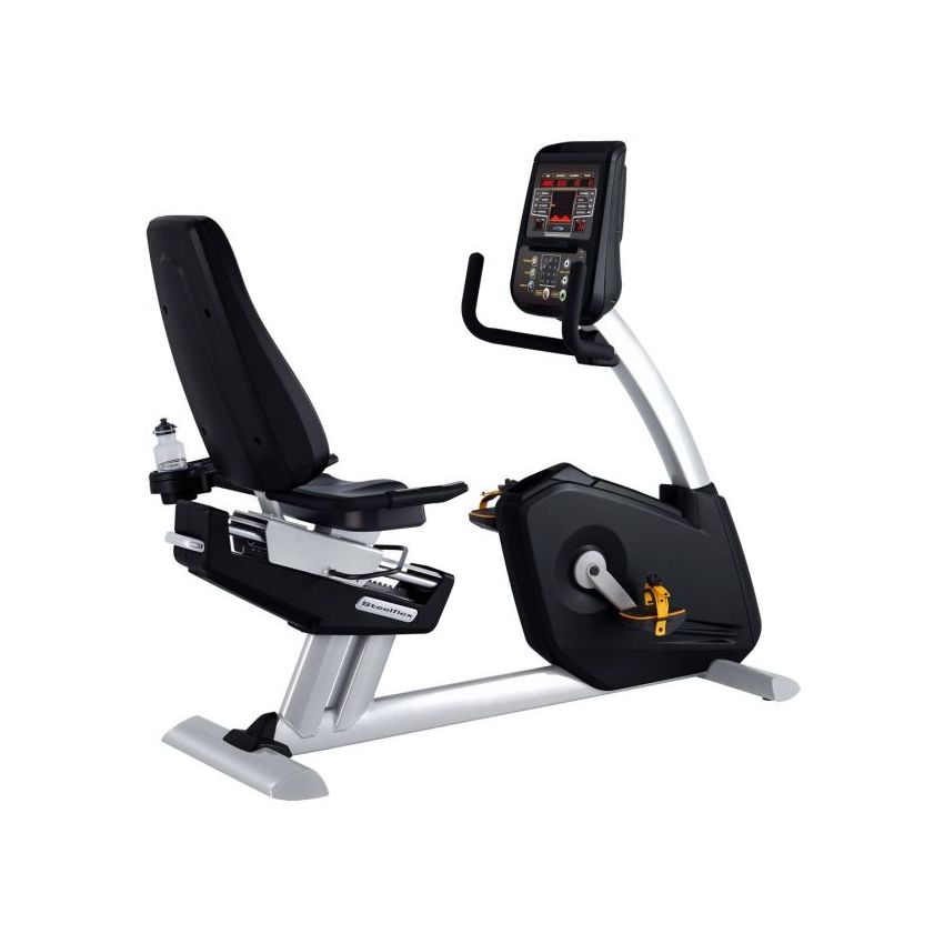 Steelflex Recumbent Exercise Bike – Low Impact Home Cardio Bike with Back Support