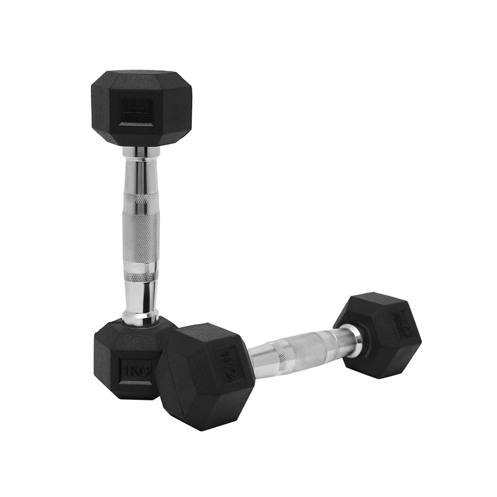1441 Fitness Hex Dumbbells Set 1 Kg to 10 Kg with Vertical Rack - Bundle Offer