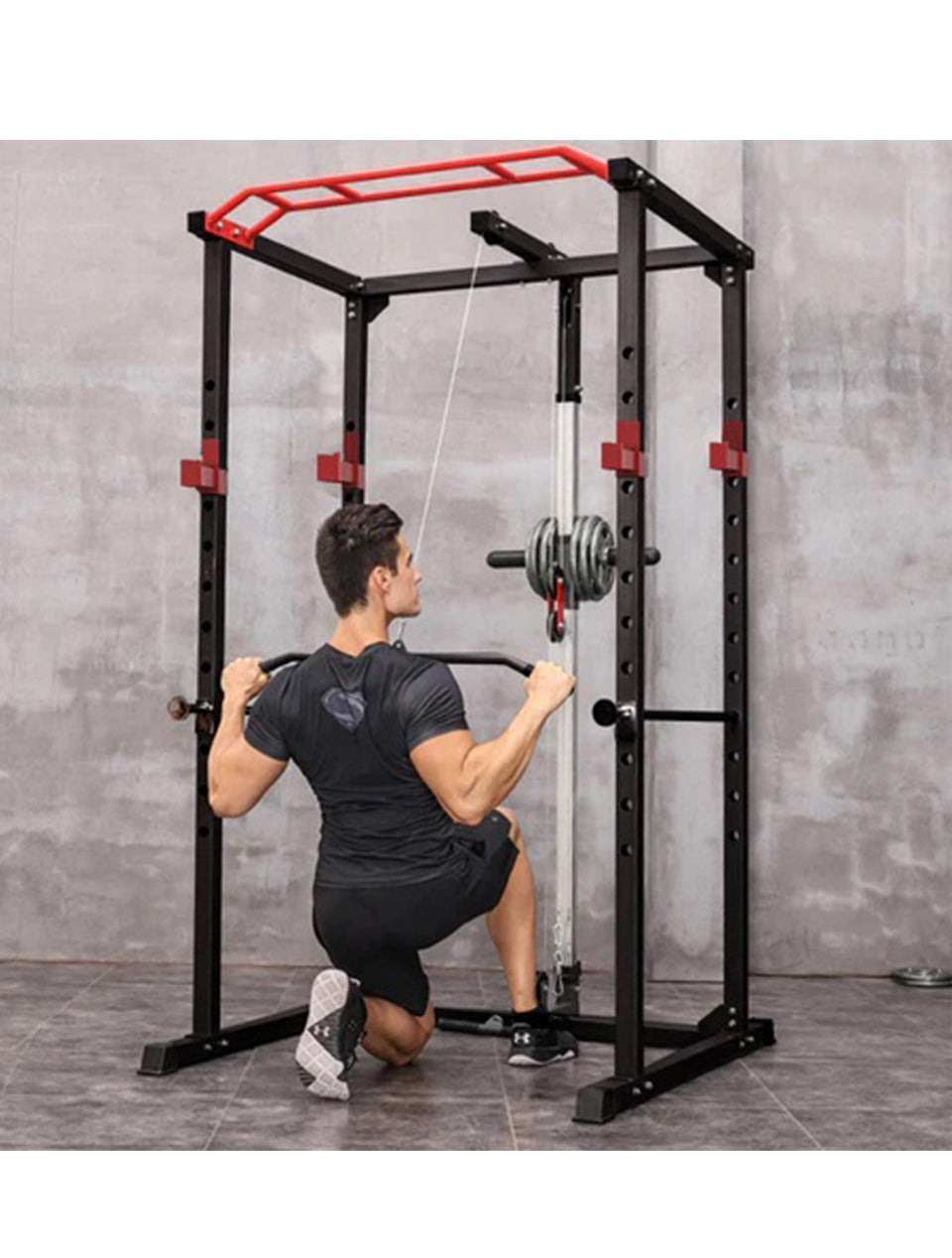 1441 Fitness Squat Rack With Lat Pull down - J008