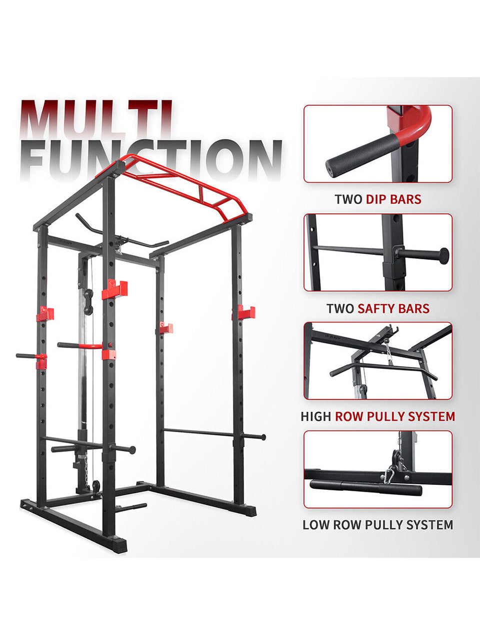 1441 Fitness Squat Rack With Lat Pull down - J008