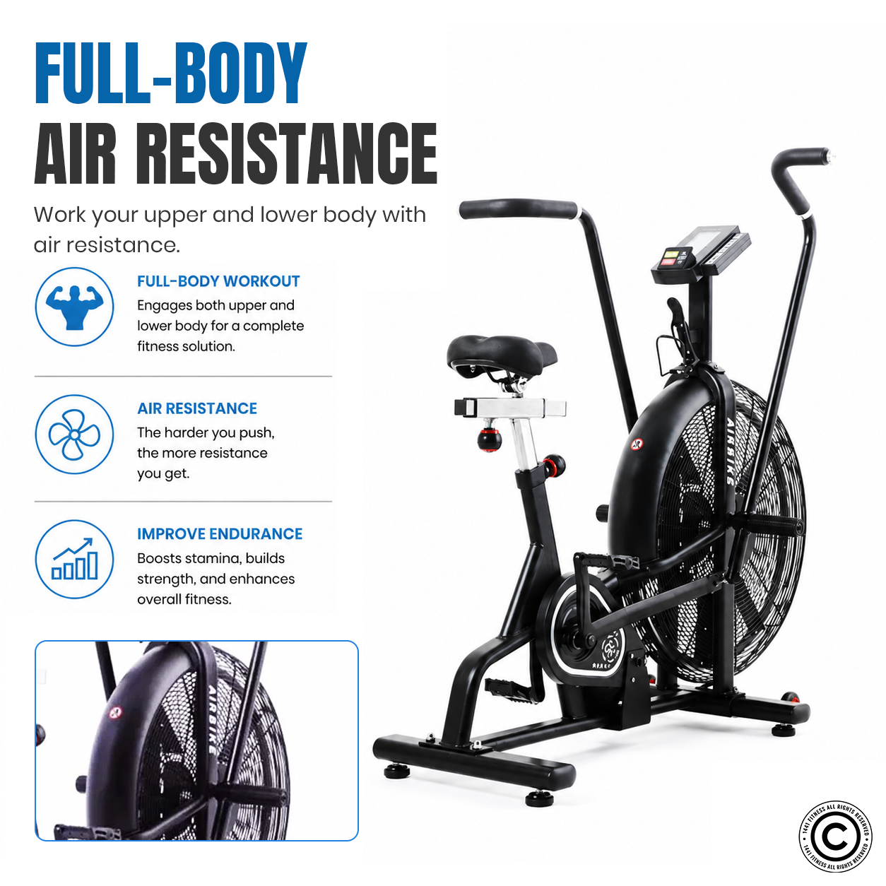 1441 Fitness Classic Air Bike - 41FLA815