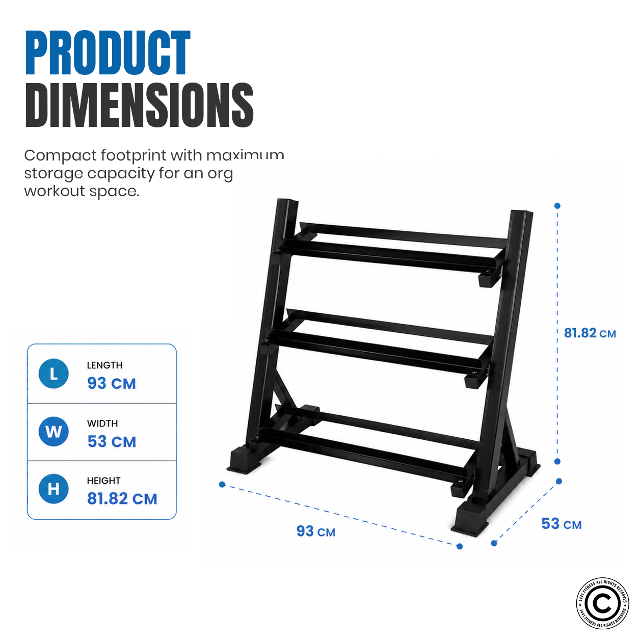 1441 Fitness Dumbbell Rack - 8 Pairs