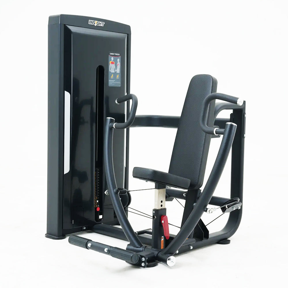 Insight Fitness Seated Chest Press - SA035 seated chest press machine with horizontal and hammer grip handles.