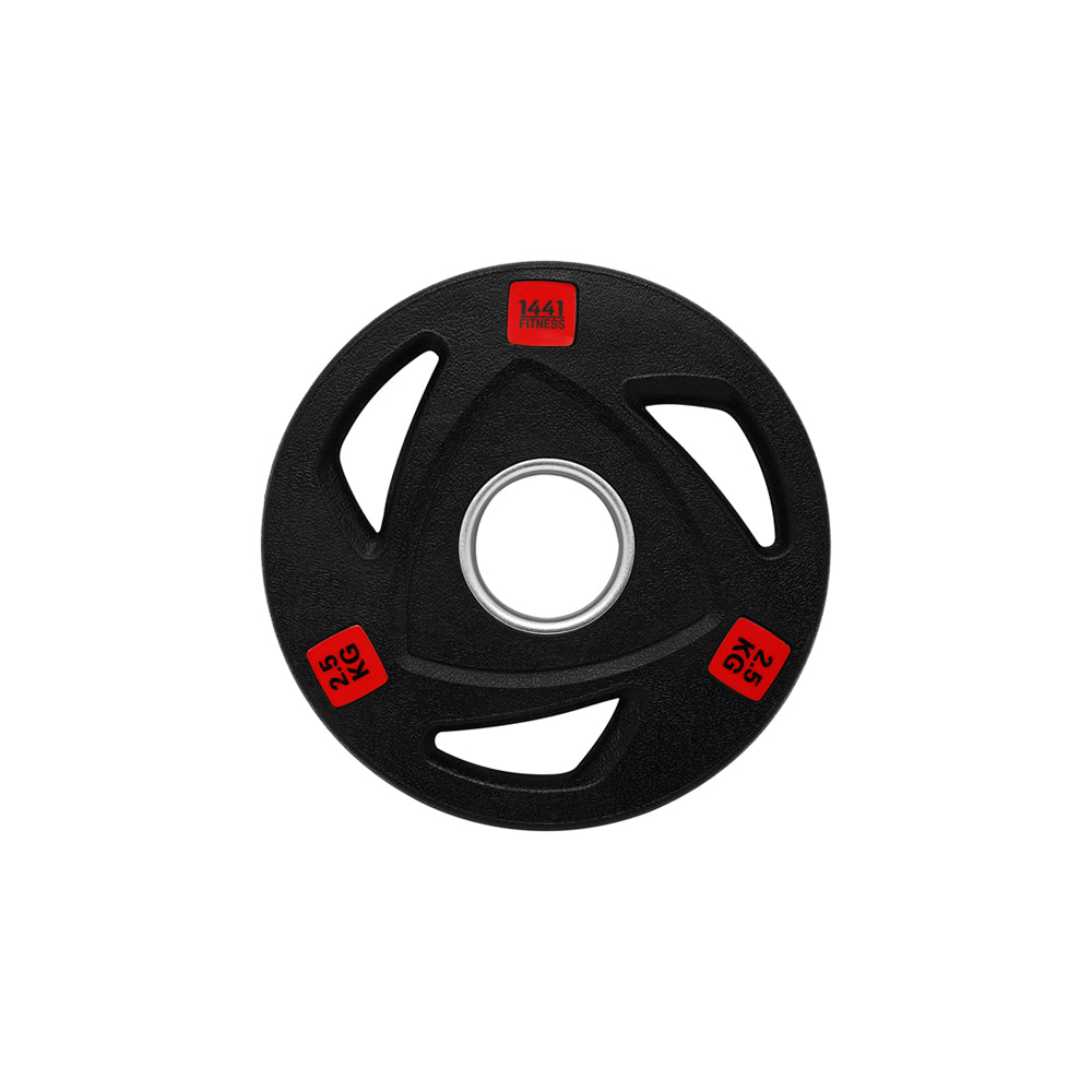 1441 Fitness Tri Grip Olympic Rubber Plates 2.5 Kg to 20 Kg