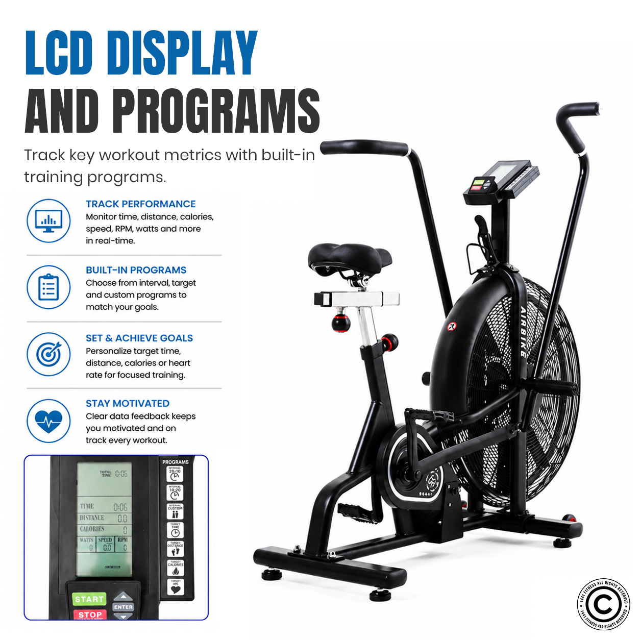 1441 Fitness Classic Air Bike - 41FLA815
