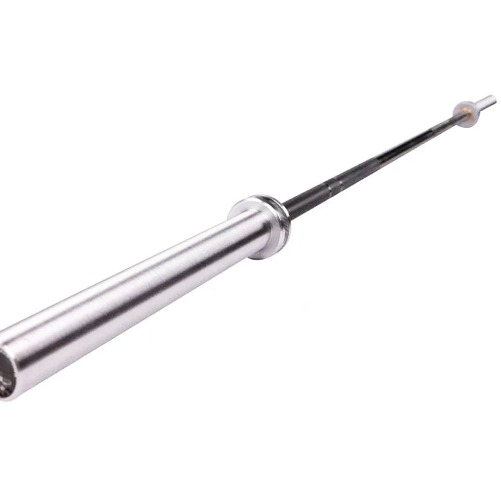 1441 Fitness 7 Ft Power Lifting Barbell Bar - Black/Chrome