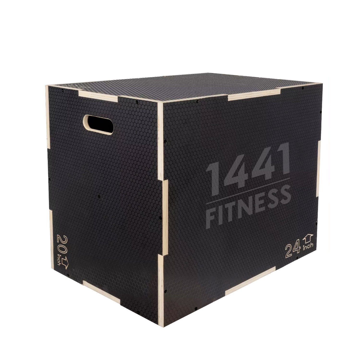 1441 Fitness Black Wooden Plyo box