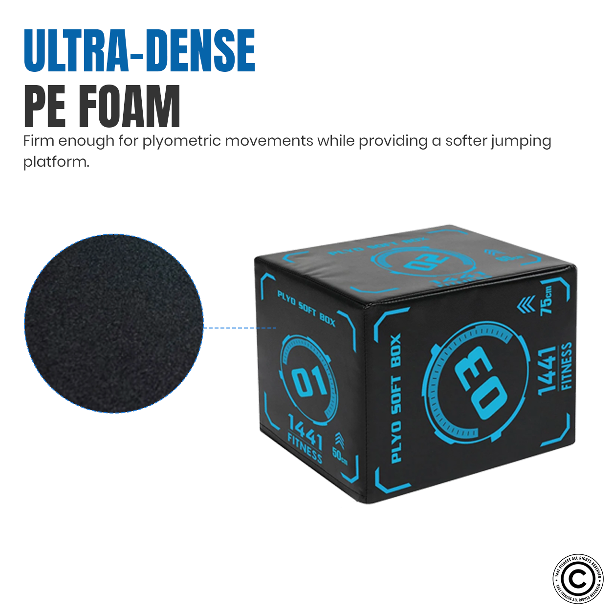 1441 Fitness 3 in 1 Foam Premium Plyometric Box