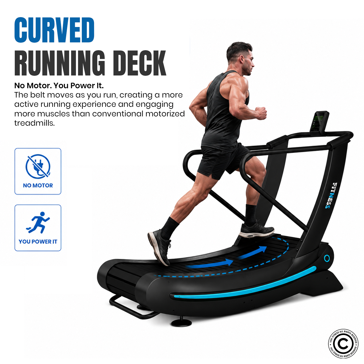 1441 Fitness Curved Treadmill - 41FLC90
