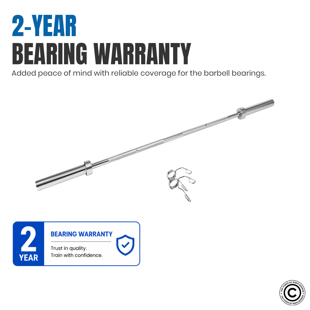 1441 Fitness 5 Ft Olympic Bar with Collars - 10 Kg
