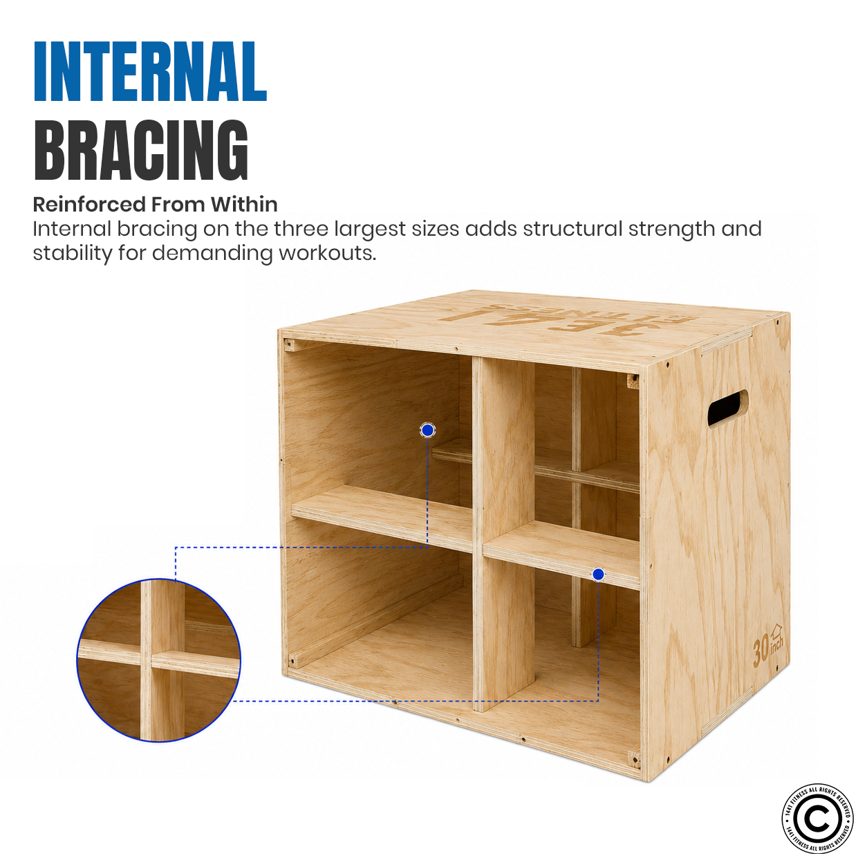 1441 Fitness Wooden Plyo box