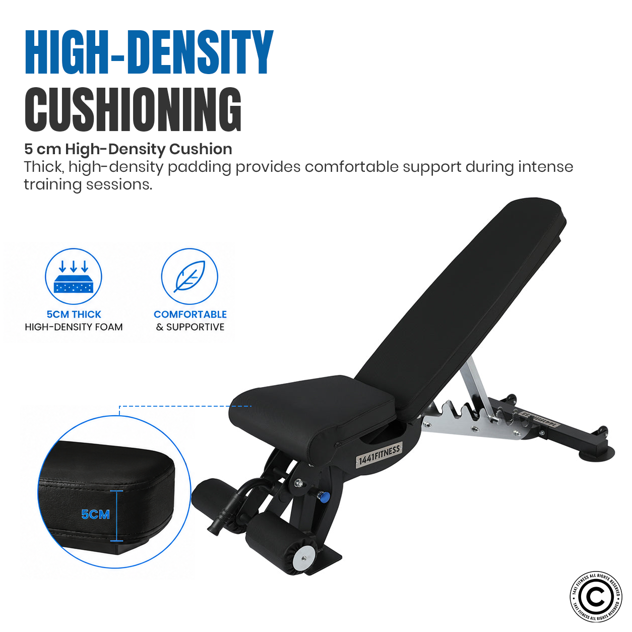 1441 Fitness Adjustable Bench FID - A8007