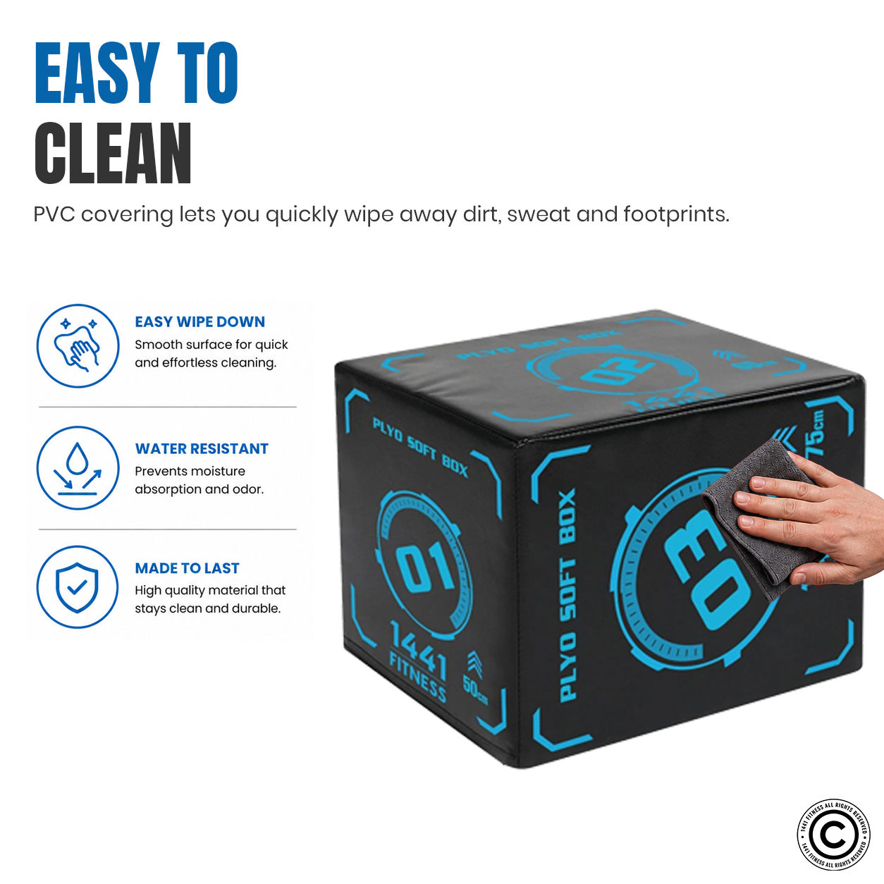1441 Fitness 3 in 1 Foam Premium Plyometric Box