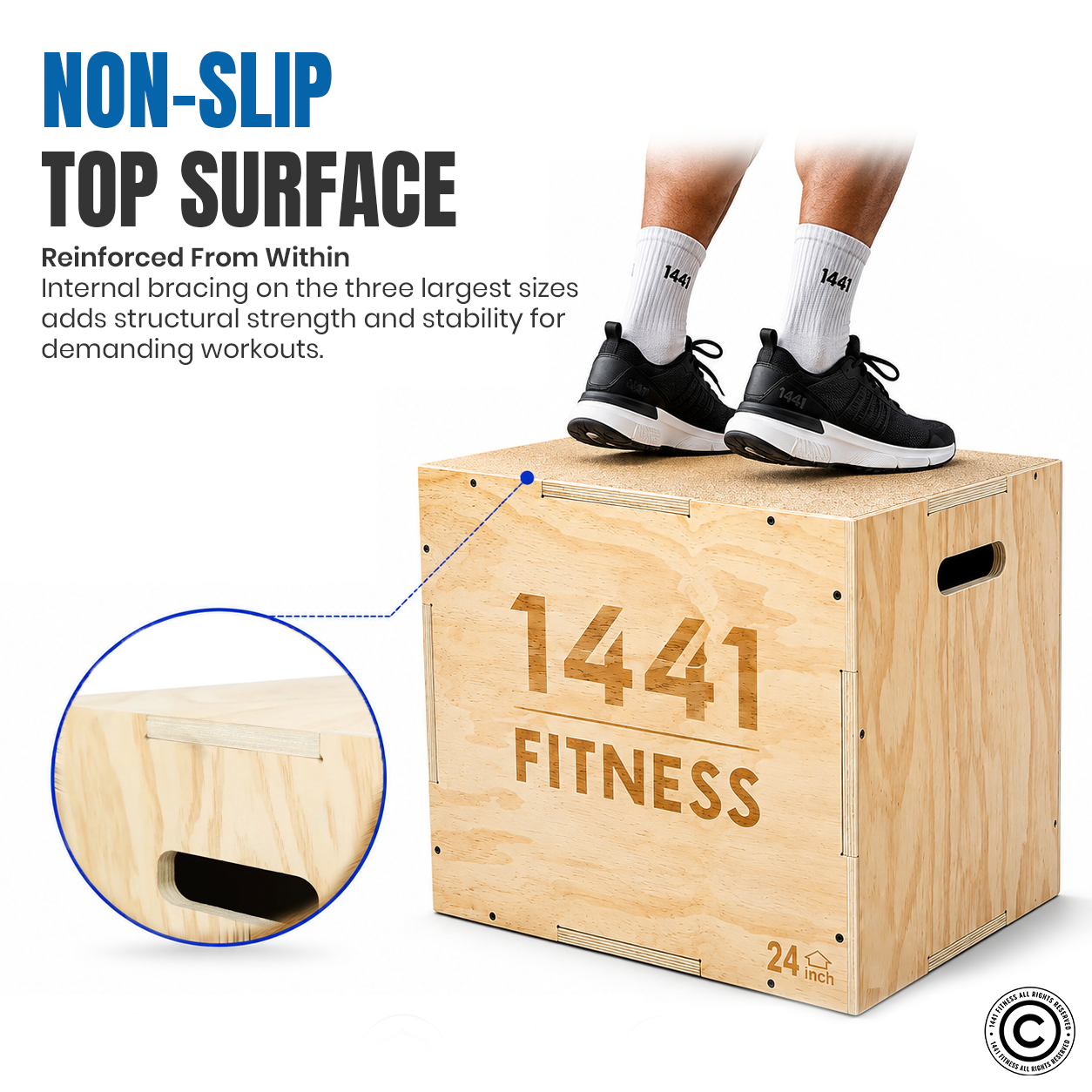 1441 Fitness Wooden Plyo box
