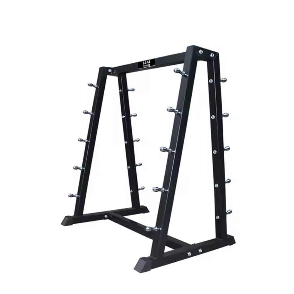 1441 Fitness Fixed Straight PU Barbell Set - 10 Kg to 30 Kg with Rack - Bundle Offer