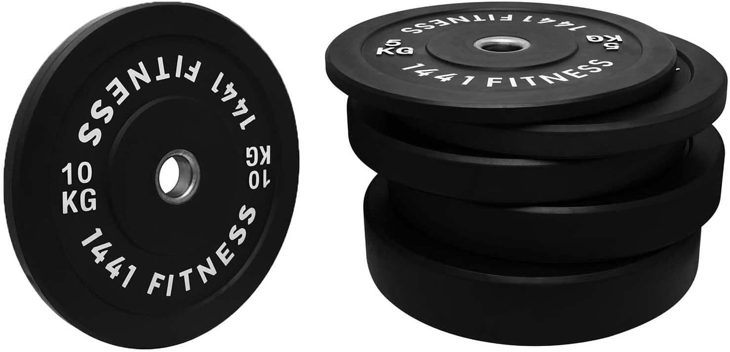 1441 Fitness Black Rubber Bumper Plates (5 KG - 25 KG)