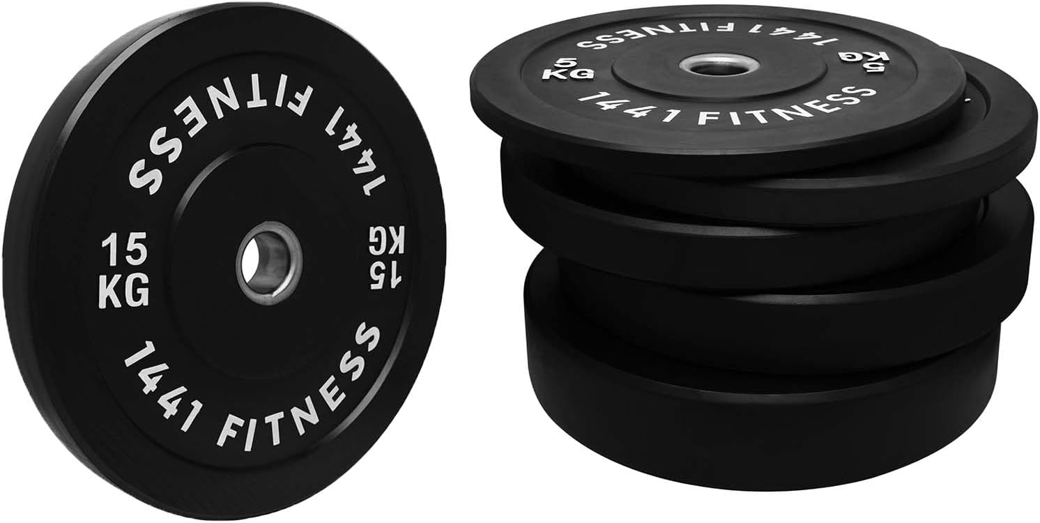 1441 Fitness Black Rubber Bumper Plates (5 KG - 25 KG)