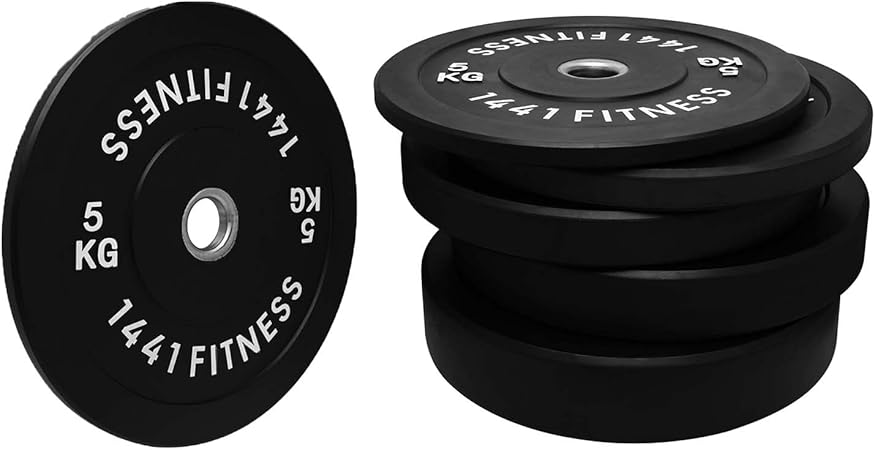 1441 Fitness Black Rubber Bumper Plates (5 KG - 25 KG)