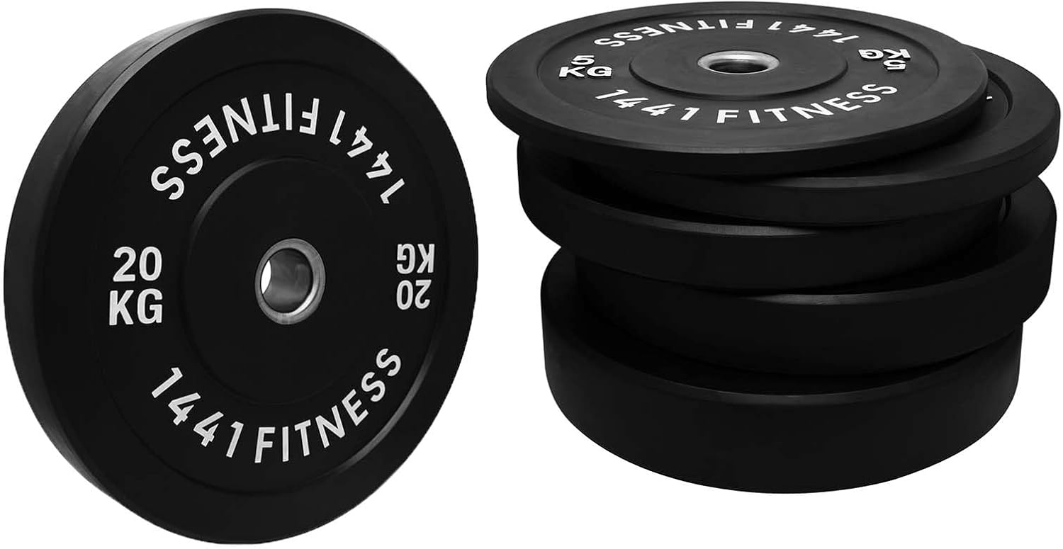 1441 Fitness Black Rubber Bumper Plates (5 KG - 25 KG)