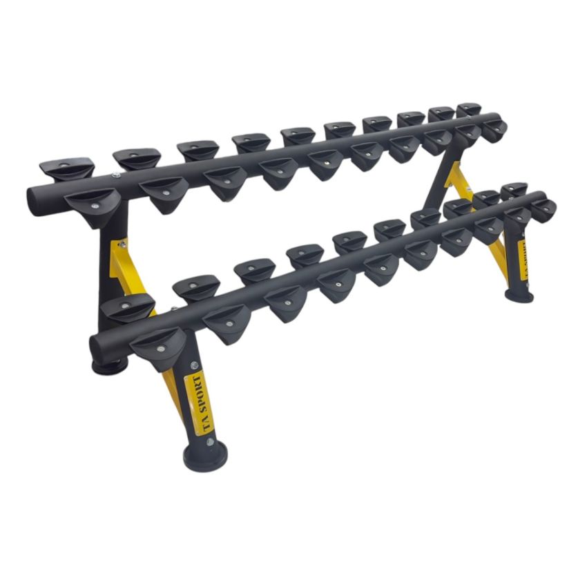 TA Sport 2-Tier Dumbbell Rack OK0011F – Holds 10 Pairs of Dumbbells