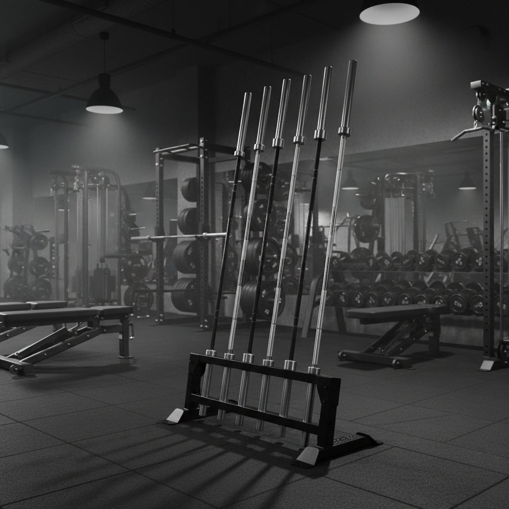 Body Solid Vertical Bar Rack SBS60 – Steel Weight Bar Storage Rack for Gym