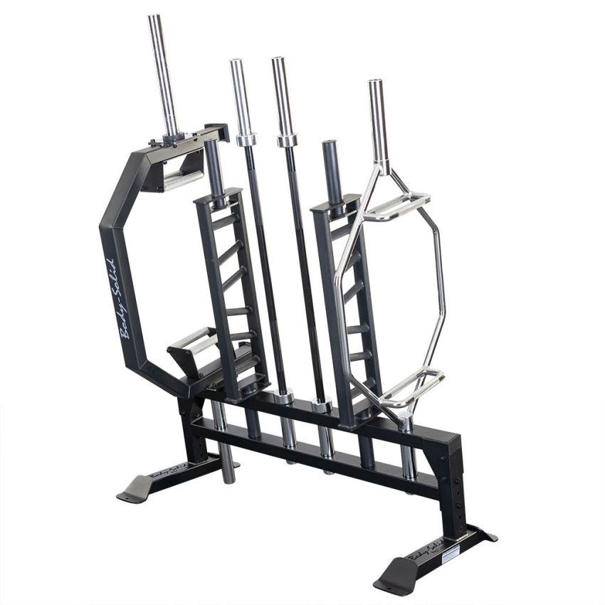 Body Solid Vertical Bar Rack SBS60 – Steel Weight Bar Storage Rack for Gym