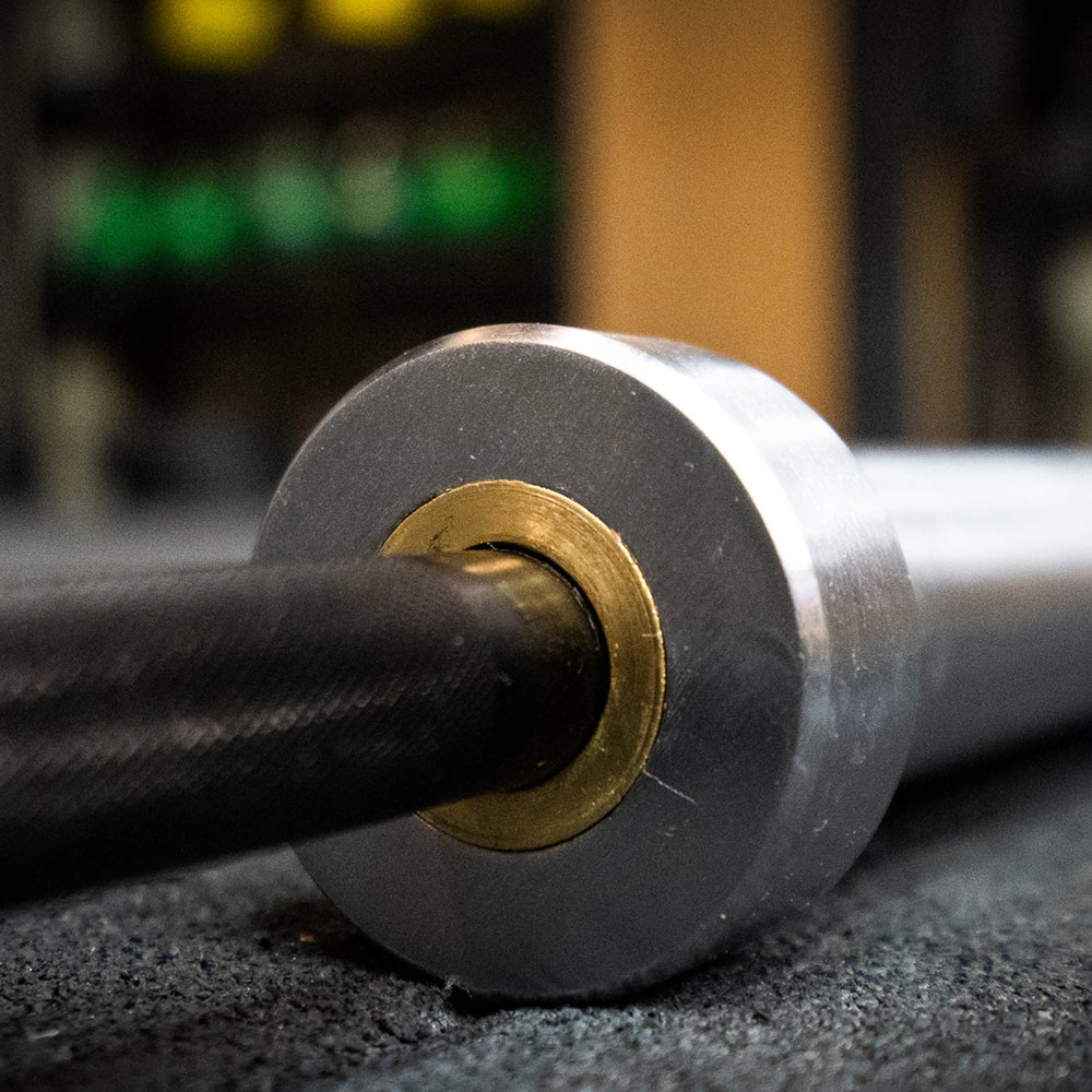 1441 Fitness 7 Ft Power Lifting Barbell Bar - Black/Chrome