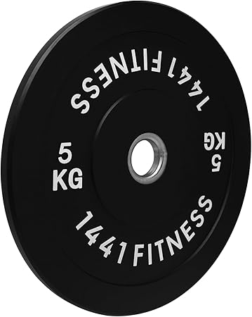 1441 Fitness Black Rubber Bumper Plates (5 KG - 25 KG)