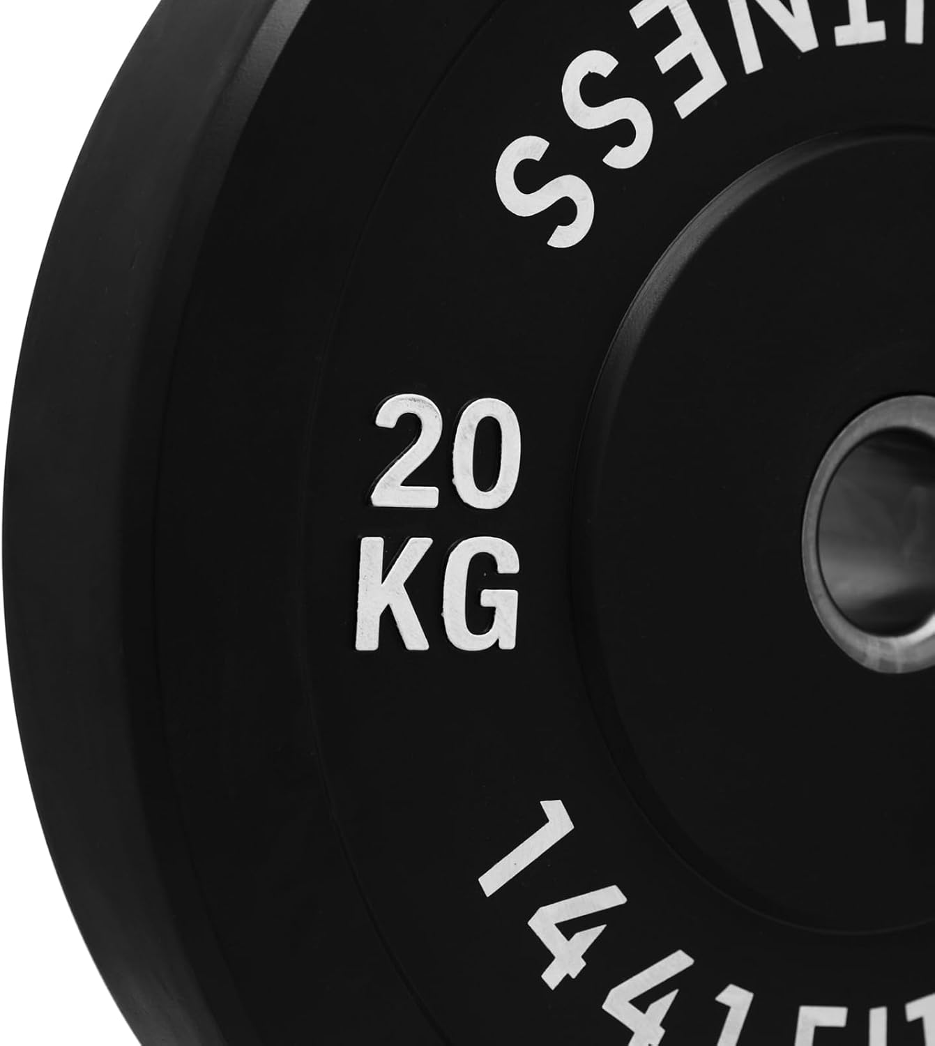 1441 Fitness Black Rubber Bumper Plates (5 KG - 25 KG)