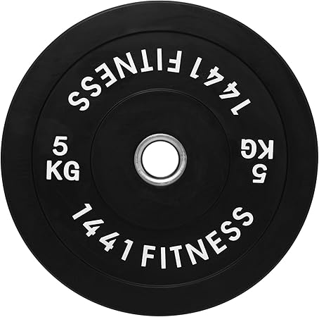 1441 Fitness Black Rubber Bumper Plates (5 KG - 25 KG)