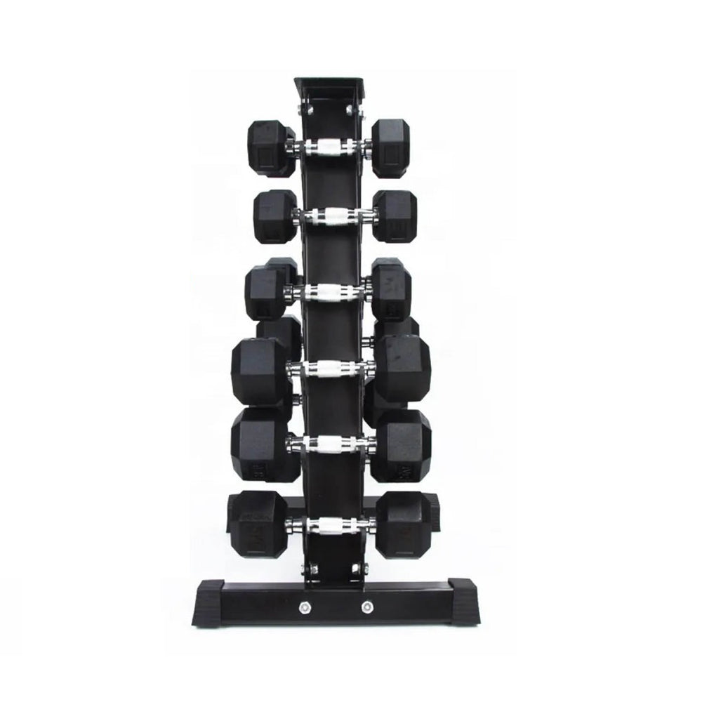 1441 Fitness Hex Dumbbells Set 2.5 Kg to 15 Kg with Vertical Rack - Bundle Offer