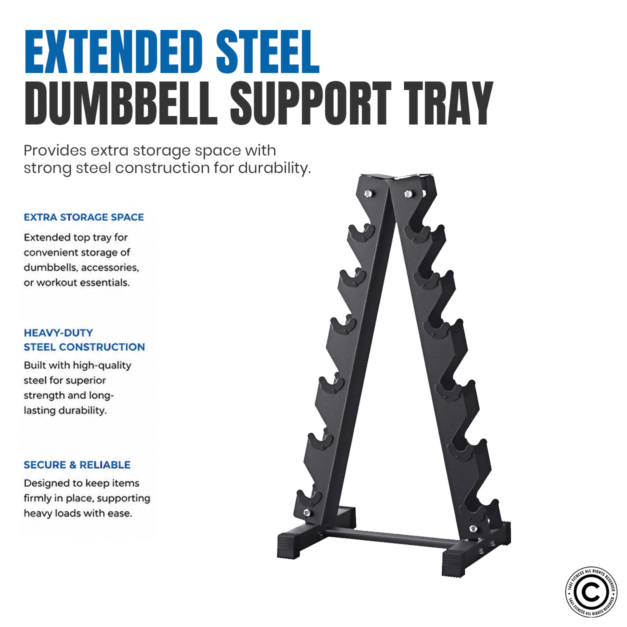 1441 Fitness Vertical Dumbbell Rack - 6 Pairs