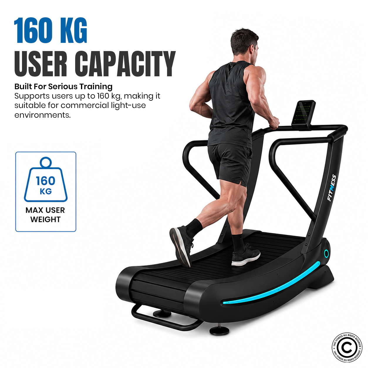 1441 Fitness Curved Treadmill - 41FLC90
