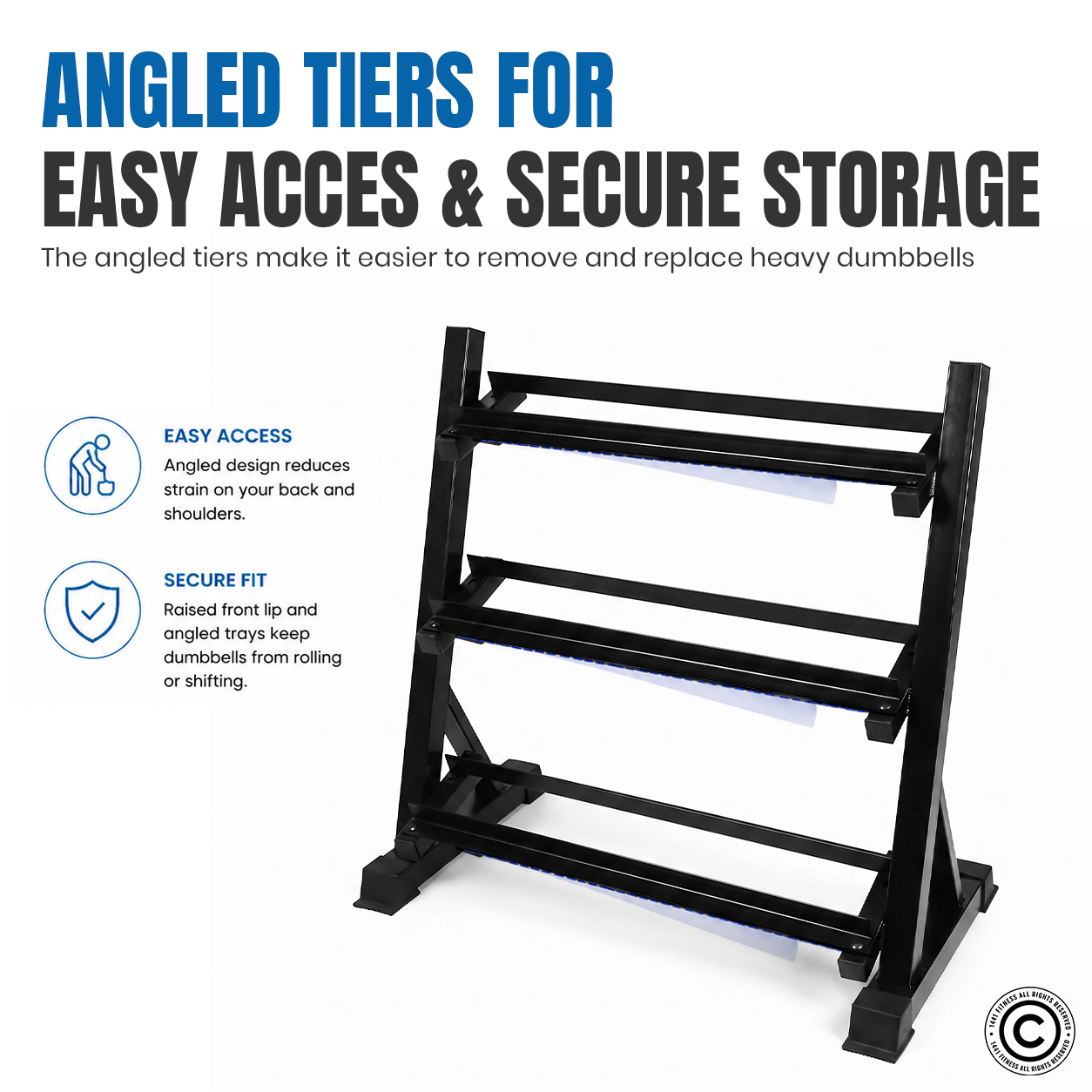1441 Fitness Dumbbell Rack - 8 Pairs