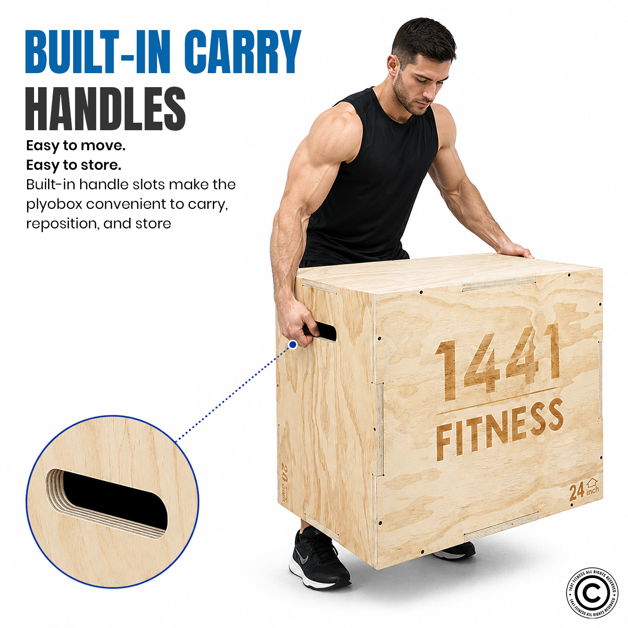 1441 Fitness Wooden Plyo box