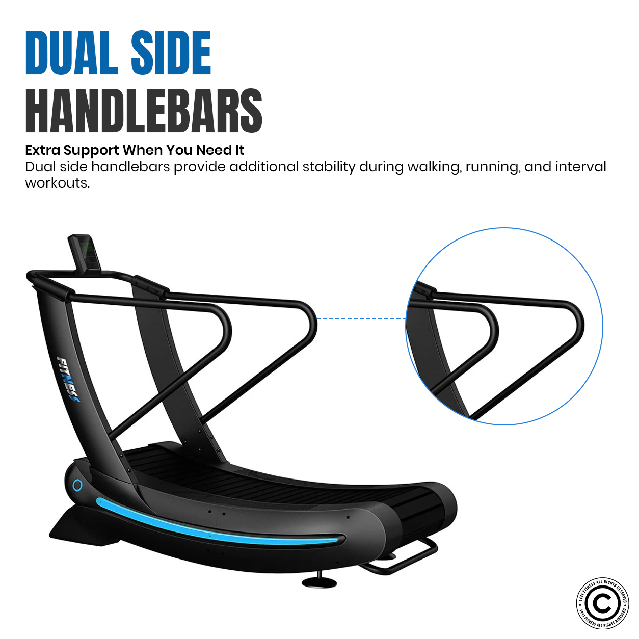 1441 Fitness Curved Treadmill - 41FLC90