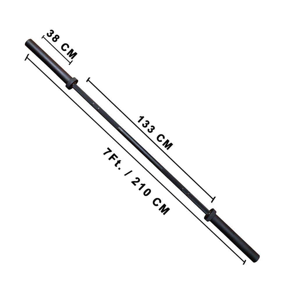 1441 Fitness 7 Ft Olympic Bar with Collars - 20 Kg (Black)