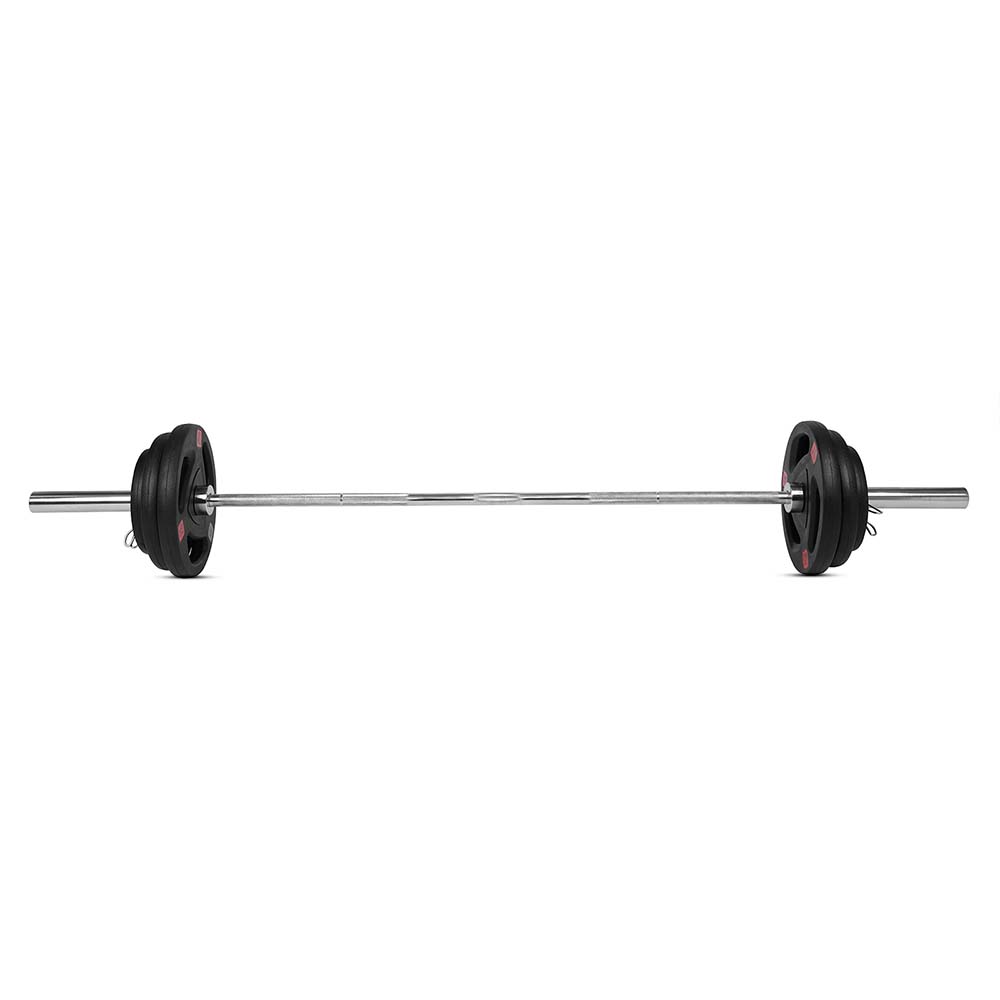 1441 Fitness Tri Grip Plates with 7 Ft Olympic Bar - 80 Kg Set