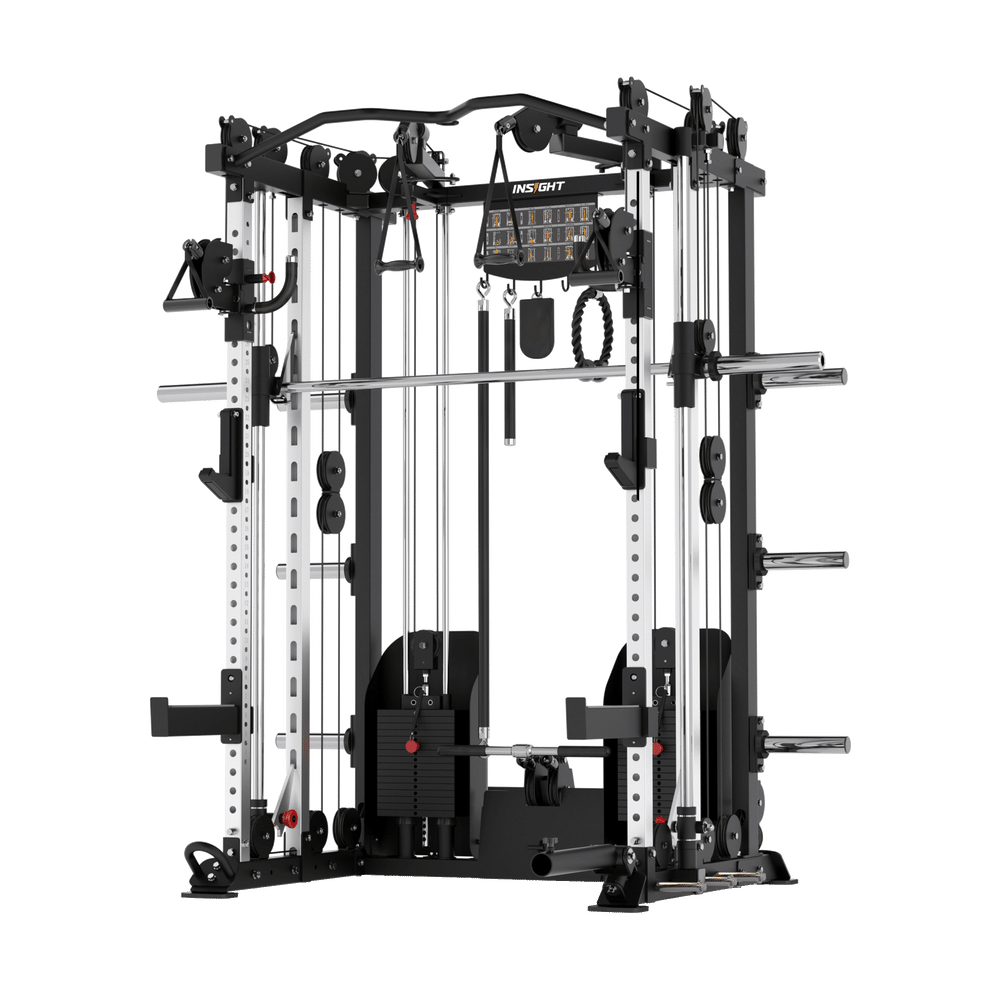 1441 Fitness Insight C5 Smith Machine + Flooring + Dual Grip Plates + A8007 Bench