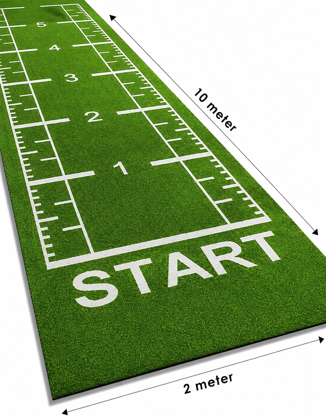 1441 Fitness Sled Track Grass with Marking - 10 x 2 Meters (Green)