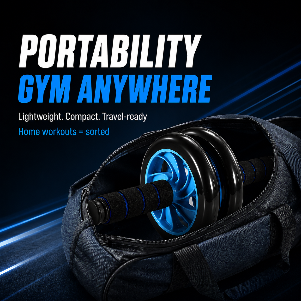 1441 Fitness Ab Wheel with Reverse Resistance - 41FWG178