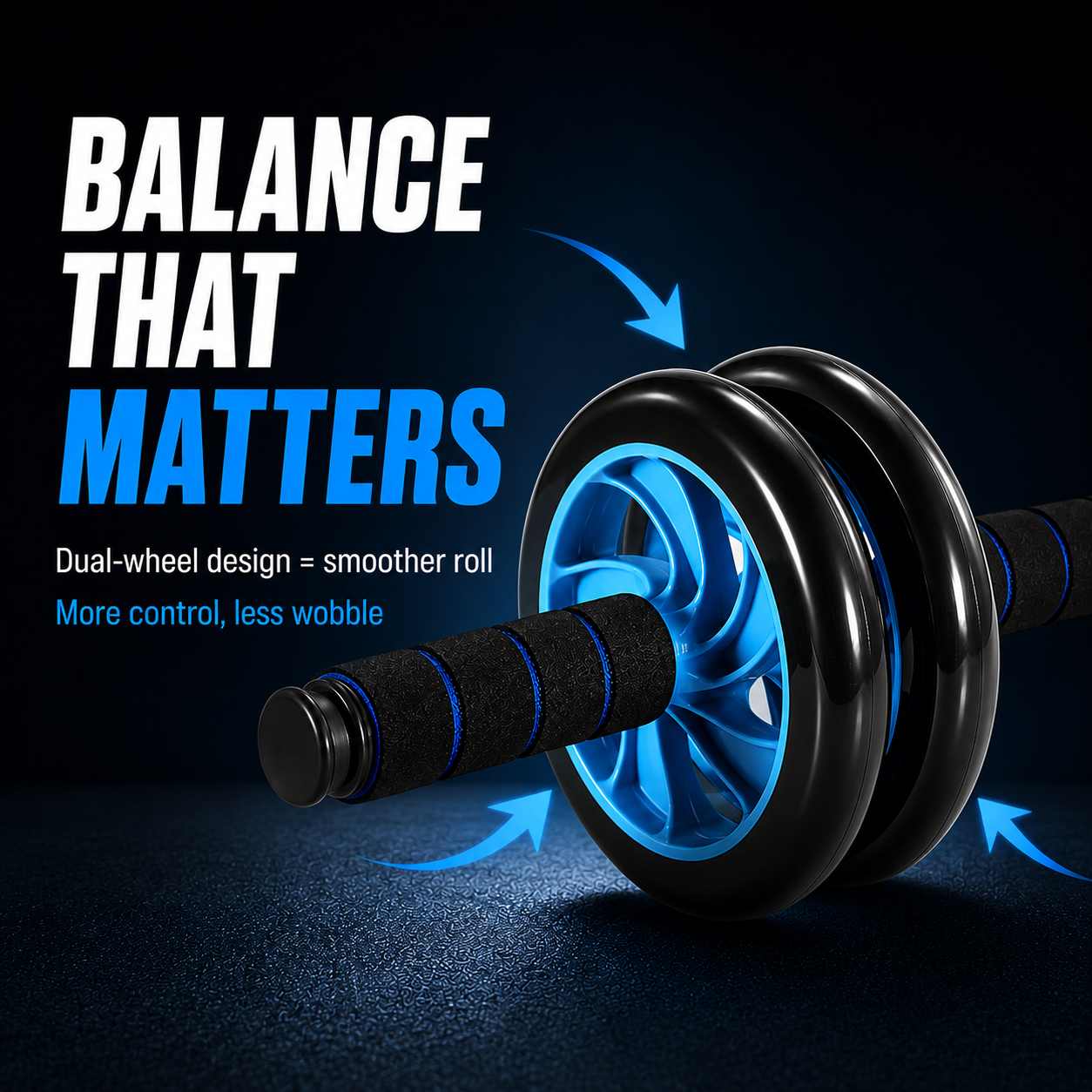 1441 Fitness Ab Wheel with Reverse Resistance - 41FWG178