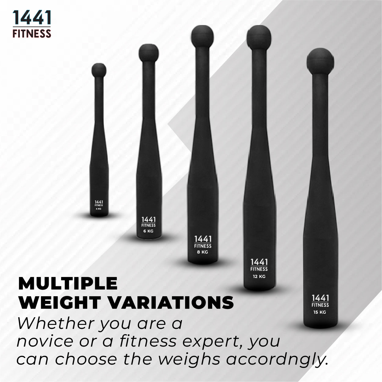 1441 Fitness Clubbell for Strength Training - 2 kg to 15 KG