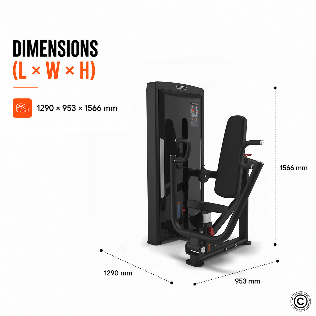 Insight Fitness Vertical Chest Press - SA001